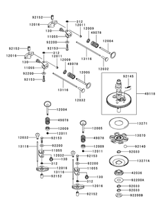 Kawasaki Fr730v-As05 Valve And Camshaft Diagram and Parts List for Z-FORCES60 (17AI5GHD-17AI5GHD010)(2012) Cub Cadet Lawn Tractor